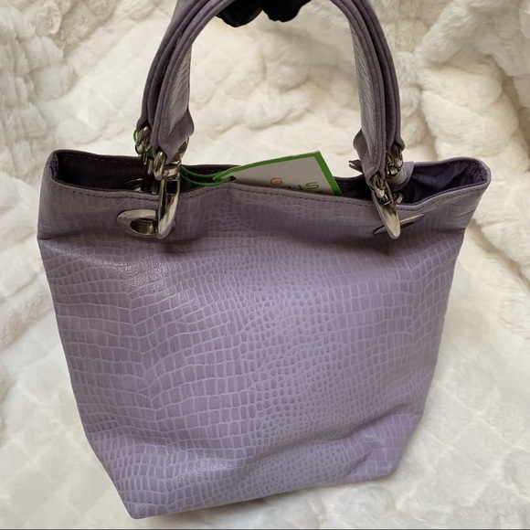 CITRUS brand Softest Bikini Embossed Croco Leather mini tote Lavender Handbag👛 - Picture 6 of 6